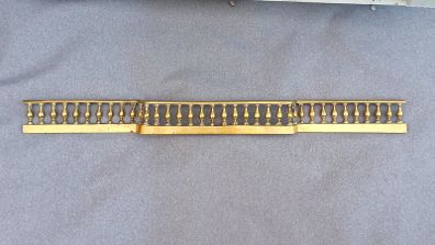 Antique brass fireplace fender