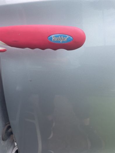 Handybar Support handle for car mobility aid