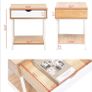 Side End Table, Nightstand, Bedside Table with Drawer and Storage Shelves, Sofa Table for Living Room, Bedroom, Accent Furniture, Easy Assembly, Oak White Image 3