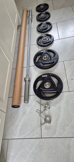 brand new olympic tri grip weight lifting set A