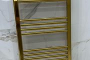 EX Display Brass 800x500 Towel Warmer and Angled Brass Valves