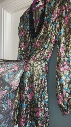 SANDRO Paris floral metallic mini dress Sz 36 (6-8UK) - Rrp 180 (New)