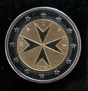 Malta Unc 2 Euro 2015 Coin Maltese Cross