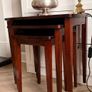 Refreshed - Mid-Century mahogany nest of 3 tables Image 9