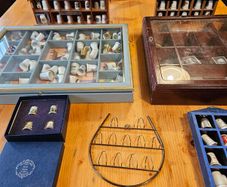 Thimbles Ceramic X 120. Fabolous Collection Of Approximately 120 Ceramic Thimbles In Beautiful Decorative Hanging Boxes . All In Good Condition.  See Photos For Same.