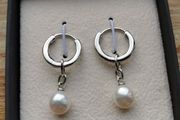 NEW - Kyoto Pearl with 925 Silver drop earrings