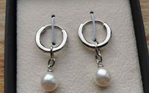 NEW - Kyoto Pearl with 925 Silver drop earrings