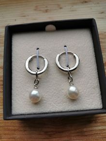 NEW - Kyoto Pearl with 925 Silver drop earrings