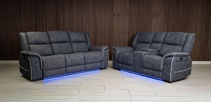 Hannah Electric Micro Fabric Recliner Sofa