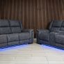 Hannah Electric Micro Fabric Recliner Sofa Image 5