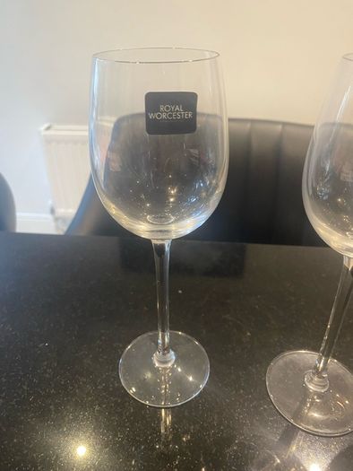 Set of four royal Worcester glasses