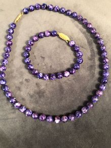 pearl necklace and bracelet