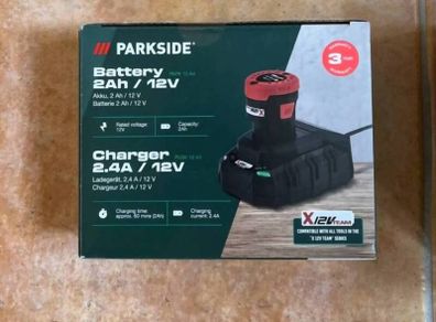 Parkside 2AH X12V  Battery And 2.4A X12V Charger. Closing down sale - all must go!