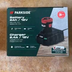 Parkside 12V Charger. Indoor Outdoor Maintenance DIY Projects Garage Garden Mechanic 12V 20V 40V Xteam Cordless Brushless Power Tools Lidl