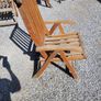 Teak garden extending table and 6 reclining chairs Image 6
