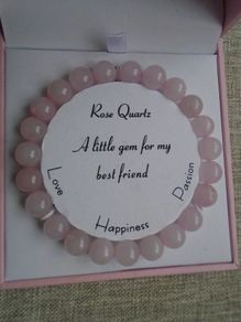 Rose Quartz bracelet, Gemstone jewellery, Bracelet,Best friend gift. Gift
