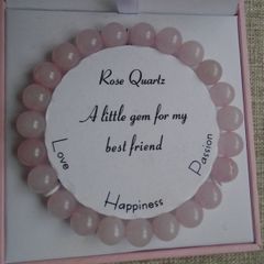 Rose Quartz bracelet, Gemstone jewellery, Braclet,Best friend gift. Gift
