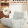 Floor Sofa - No Assembly Required Couch in a Box, Armless Small Accent Chair in Soft Shiny Fleece,Bean Bag Chair for Living Room, Bedroom, Apartment & Office Image 4