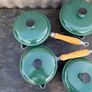 Vintage cast iron Le Creucet style saucepan set X4 Image 3