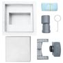 2 in 1 Shower Drain Silver 15 x 15 cm Stainless Steel 304 Image 5