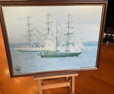 Print Commemorating Cutty Sark Tall Ships Race Visit to Cork July 1991