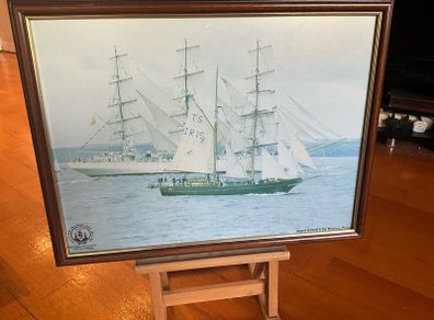 Print Commemorating Cutty Sark Tall Ships Race Visit to Cork July 1991