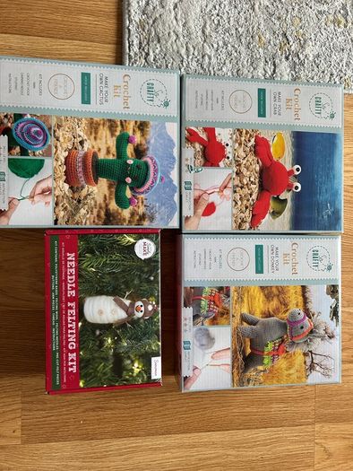 Crochet Kits x3 and Needle Flelting Kit