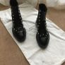 Balenciaga black leather ladies ankle boots with studs Image 4