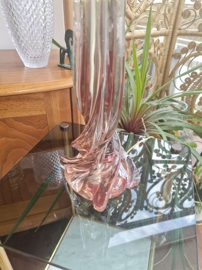 French Glass Table Lamp