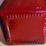 Red Glass Square Bud Vase Image 7
