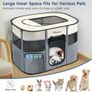 Foldable Pet Playpen, Cat Dog Playpen, Portable Dog Cage Exercise Kennel Crate with Waterproof Oxford, Puppy Pen Indoor Outdoors Pet Tent Fence 80x60x55cm Image 5
