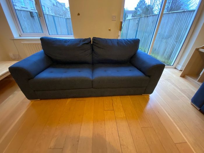 Jackson Navy 3 Seater Sofa (two available)