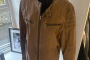 Tan vintage leather jacket