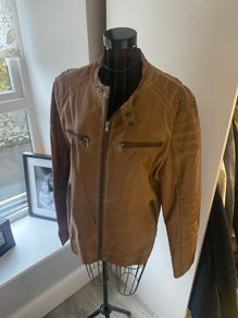 Tan vintage leather jacket