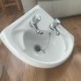 Twyford cloakroom corner sink and pedestal Image 2