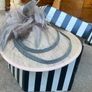Fascinator / Hat - Dusty Pink/Silver Grey Image 4