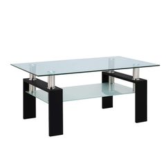 Glass coffee table