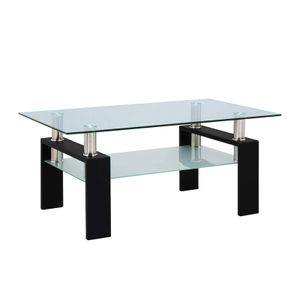 Glass coffee table