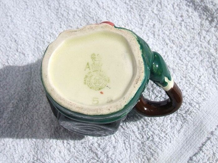 ROYAL DOULTON (D6045) - a vintage miniature character jug of Sairey Gamp (c.1940's). An early issue, scarcer thus.