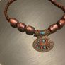 Chunky bronze pearl and bead necklace Image 6