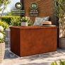 Weathering Steel Garden Storage Cushion Box Image 2