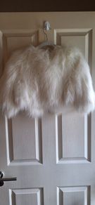United Colours of Benetton White Faux Fur Jacket