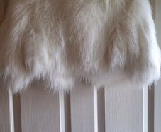United Colours of Benetton White Faux Fur Jacket