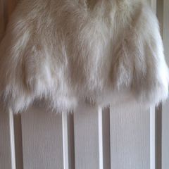 United Colours of Benetton White Faux Fur Jacket