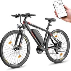 M2 E Bike Men Women with 36 V 15 Ah Removable Battery, 27.5/29 Inch Off-Road E Mountain Bike, Electric Bicycle Pedelec with App, 24 Speed Gears, Range up to 125 km