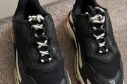 Authentic Balenciaga Triple S Sneakers Black EU 38