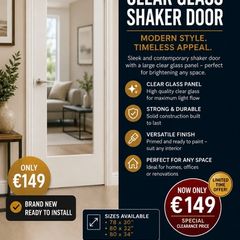 SPECIAL OFFER Deanta Shaker Clear Glass