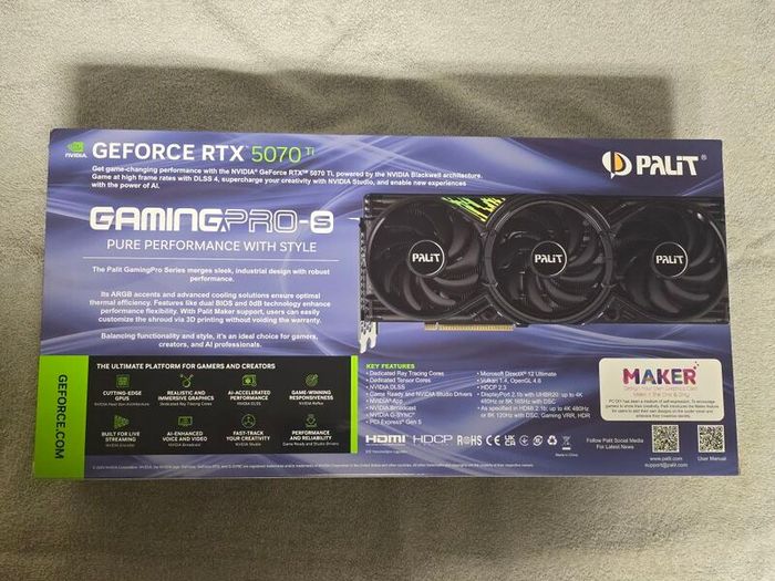 Palit RTX 5070 Ti GamingPro-S 16GB GDDR7  Brand New Sealed