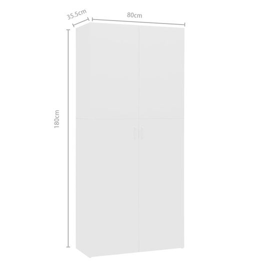 Shoe Cabinet White Chipboard