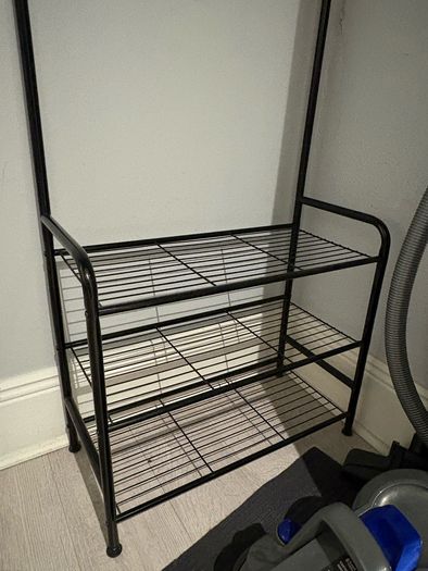 Coat rack with shoe storage